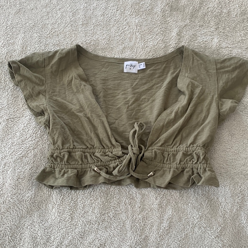 Princess Polly | Tie Front Crop Top - Picture 6 of 14
